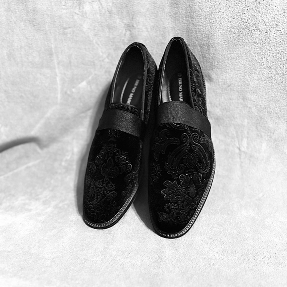 Bruno Marc,  Men’s black tuxedo dress shoe, size 12 - Picture 1 of 8